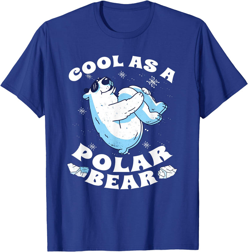 Polar Bear Apparel Cool Polar Bear Funny Arctic Animal Lover T-Shirt - Royal Blue