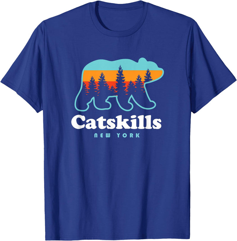 Catskill Mountains Catskills NY Bear Mountains Camping Hiking New York T-Shirt - Royal Blue