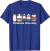 Celebrate Diversity Funny Cute Stuffs for Guinea Pig Lovers T-Shirt - Royal Blue