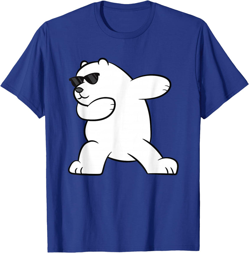 Arctic Polar Bear Tees And Gifts Ice Bear Dabbing Arctic Cute Dabbing Polar Bear T-Shirt - Royal Blue