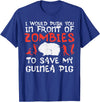 Guinea Pig Shirts For Men Women Kids Gift Push You In Front Zombies Save Guinea Pig Cavy Men Women Kid T-Shirt - Royal Blue