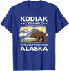 Denali National Park And Preserve Gear Kodiak The Last Frontier Alaska Grizzly Bear Outdoor Hiking T-Shirt - Royal Blue