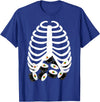 Halloween Sushi Costumes Co. Halloween Adult Youth Kids Costume Rib Cage Skeleton Sushi T-Shirt - Royal Blue
