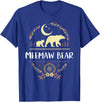 Matching Family Grandma Bear Boho by Foxio Meemaw Bear Floral Matching Family Funny Grandma Bear Boho T-Shirt - Royal Blue
