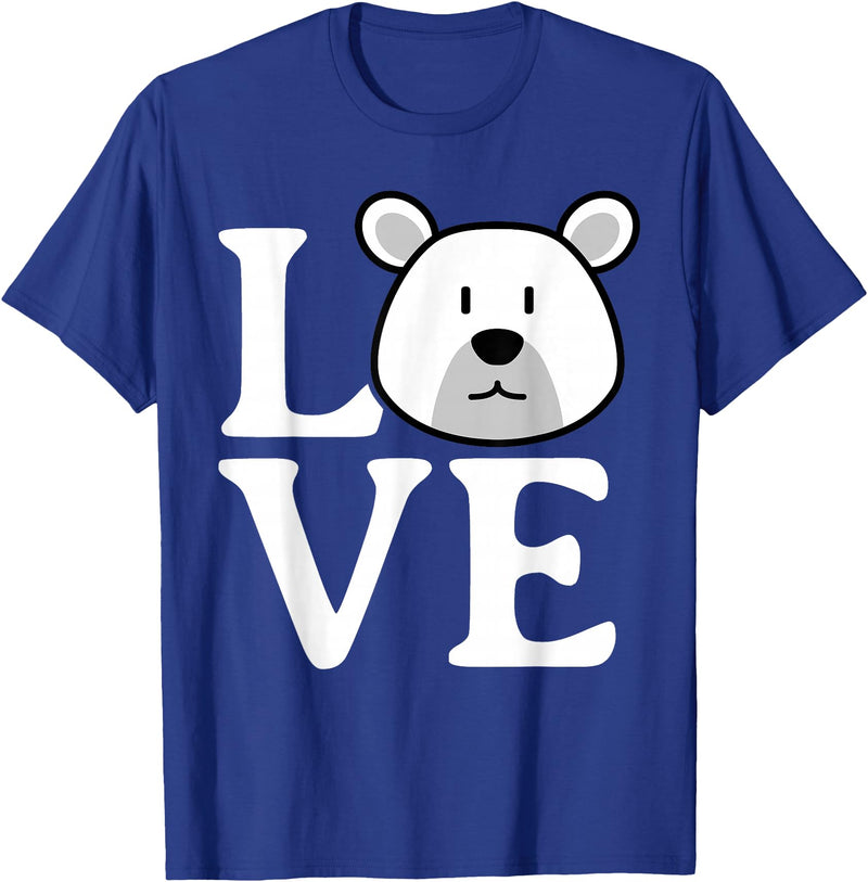 Polar Bear Design for Polar Bear Lovers LOVE Polar Bear Stuff Polar Bear Lover Stuff | Polar Bear T-Shirt - Royal Blue