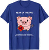 Cute Chinese Zodiac Lunar New Year Tees Year of The Pig Chinese Zodiac Lunar New Year T-Shirt - Royal Blue