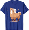 Funny Llama Alpaca Animal Lover Gifts Clothing Llama Alpaca Cat T-Shirt - Royal Blue