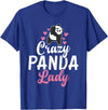Panda Gifts and Acessories Crazy Panda Lady Panda Bear Lover T-Shirt - Royal Blue