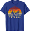 Retro Vintage American Buffalo Tatanka Animal Gift T Shirt T-Shirt - Royal Blue