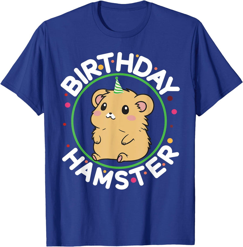 Unisex-Kids Hamster Birthday Party Birthday Hamster T-Shirt - Royal Blue