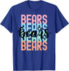 Game Day School Mascot Designs by Mela Bears Team Mascot School Spirit Game Night T-Shirt - Royal Blue