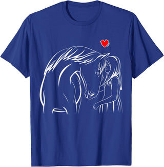Cute Horse Owner Gifts Horse Lover Girl Horseback Riding Women T-Shirt - Royal Blue