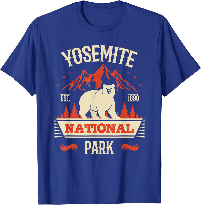 Yosemite Bear Lovers Gifts Yosemite National Park Vintage Gift T-Shirt - Royal Blue