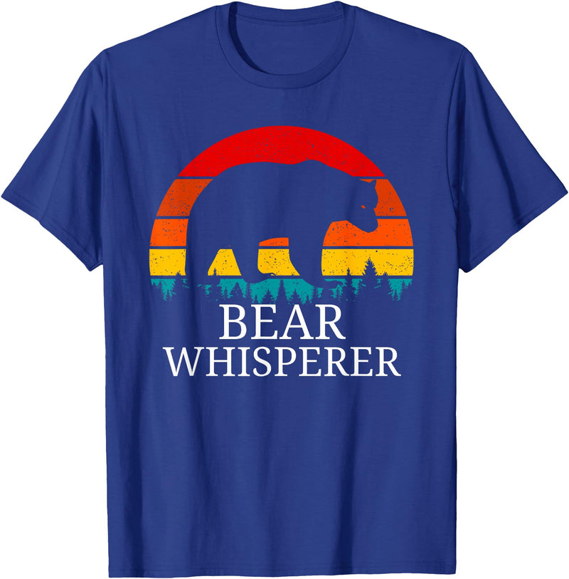 Funny Bear Lover Gifts Tees Vintage Bear Whisperer Wildlife Gift for Animal Lovers T-Shirt - Royal Blue