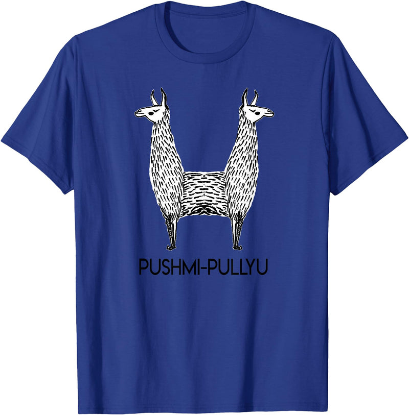 Pushmi-Pullyu Llama Funny Alpaca Llama Style, Pushmi-Pullyu Yoga T-Shirt - Royal Blue