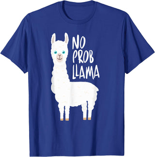 CuisineDuCool Cute No Prob Llama - No Probllama T-Shirt - Royal Blue