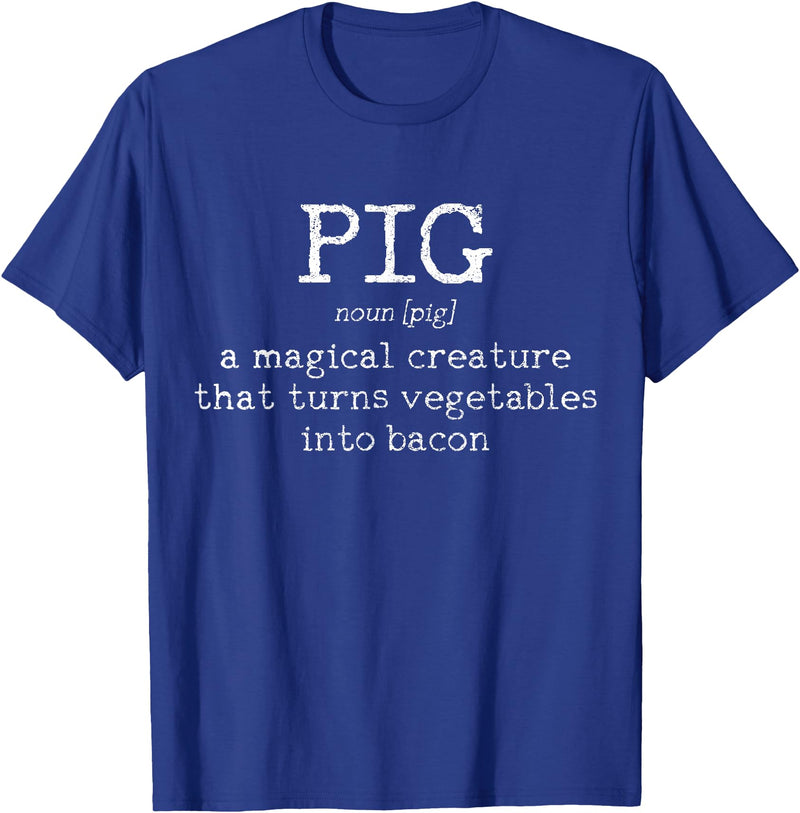 We Love Bacon - Chef Apparel & Gifts We Love Bacon Bacon Pig Definition Chef Funny Gift T-Shirt - Royal Blue