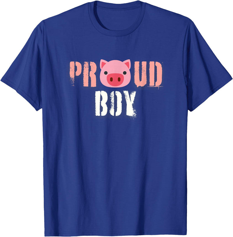 Funny Gay Leather Lover Men's Oink Pig Play Gay Daddy & Pig Boy Bear Gay Fetish LGBTQ Pride T-Shirt - Royal Blue