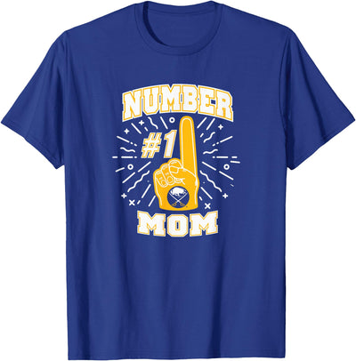 Cow Buffalo Sabres Mom Number Blue Nhl Officially T-Shirt