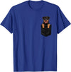 RottweilersBests Funny Rottweiler In Pocket Dog Mom Dad T-Shirt - Royal Blue