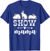 Show Rabbit Mom Mama T-Shirt in Royal Blue