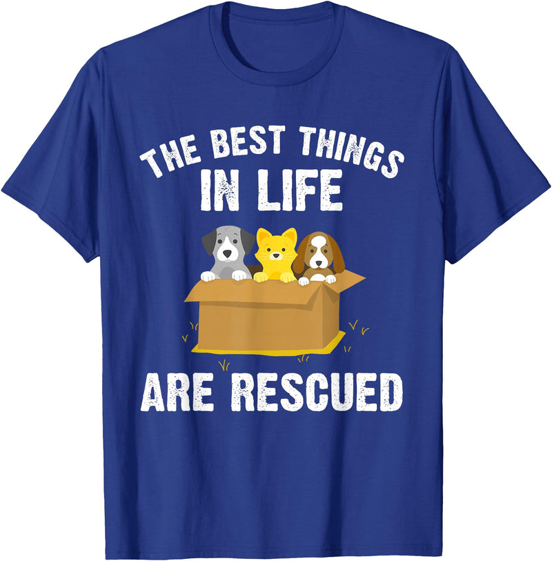 Animal Rescue Gift Dog Cat Pet Accessories & Stuff Cool Animal Rescue Art For Men Women Animal Rescuer Lover T-Shirt - Royal
