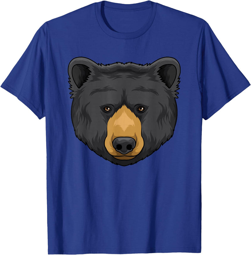 Wowsome! Black Bear Animal Head - Cute Black Bear Lover Women Men T-Shirt - Royal Blue
