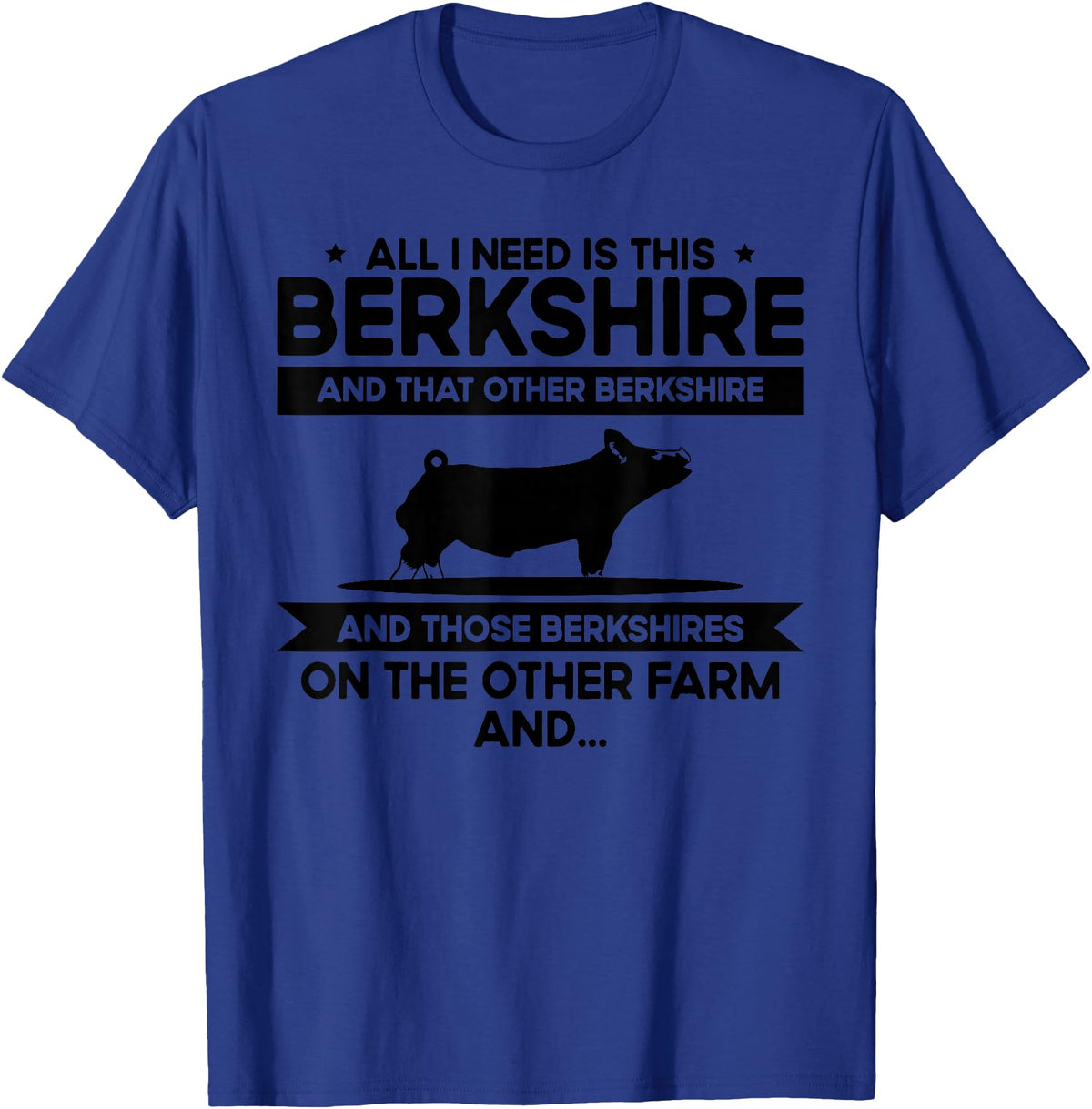 Funny Berkshire Pig Gift for Men & Women I Need This Pig Breeder Farmer - Berkshire T-Shirt - Royal Blue