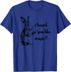 Cute Rabbit Lover Bunny Graphic T-Shirt (Heather Grey) in Royal Blue