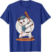 Adorable Polar Bear Baseball Theme Design Cute Polar Bear Playing Baseball Design Adorable Baseball T-Shirt - Royal Blue