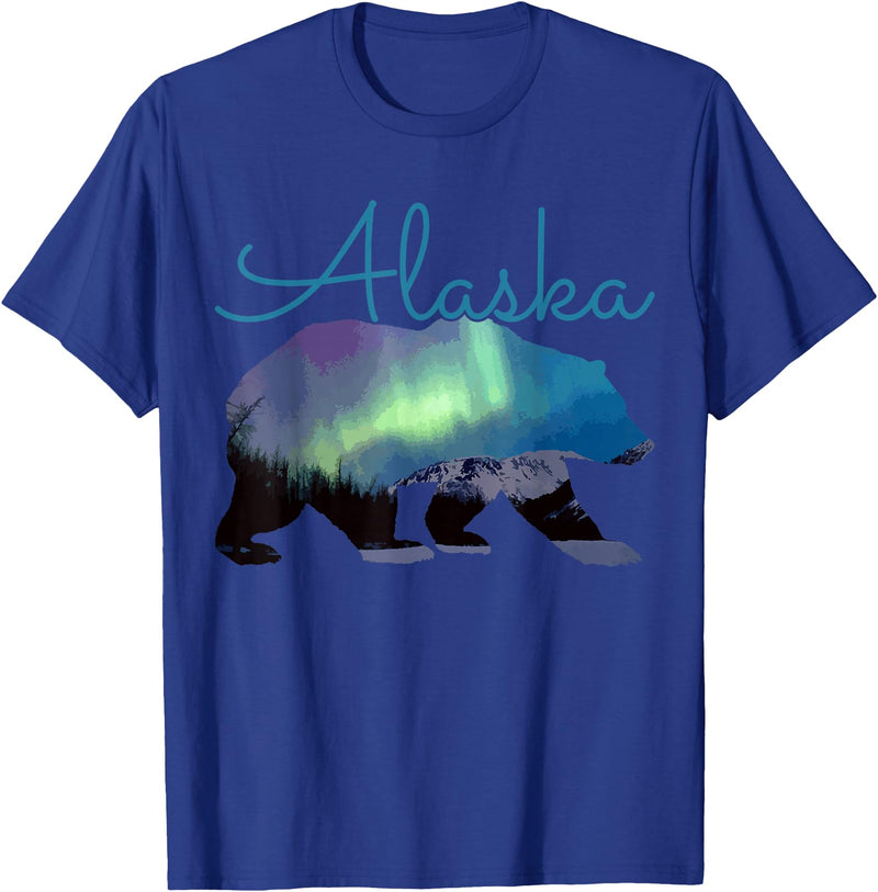 We Love Alaska Alaska Bear Grizzly Polar Alaskan Natural T-Shirt - Royal Blue