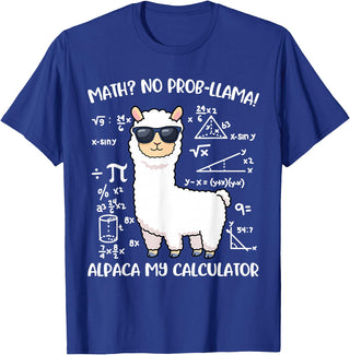 Math Llama Clothing Math Llama T-Shirt - Royal Blue