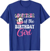 Vintage Retro Birthday Godfather Of The Birthday Girl Farm Cow 1St Birthday Girl T-Shirt - Royal Blue
