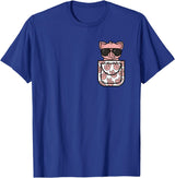 KATYLIN Funny Pig Pocket Pig Lover Men Women Boys Girls Kids T-Shirt - Royal Blue