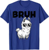 Bruh Llama Sunglasses by LazyPanda Bruh Llama Funny Alpaca Llama Boys Kids Girls Trendy Graphic T-Shirt - Royal Blue