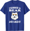 Funny Bear LGBT T-Shirt I Kissed A Bear And I Liked It T-Shirt Gay LGBT Funny Gift - Royal Blue