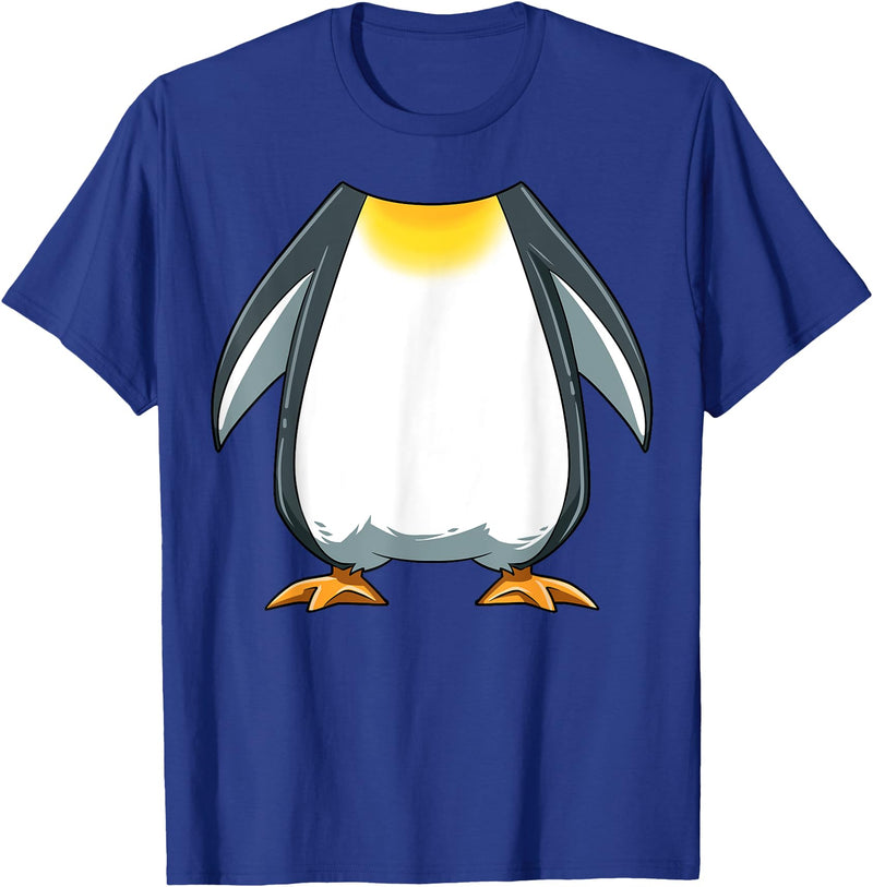 HalloweenCentre Co. Funny Penguin Costume Penguin Body Headless Penguin Costume T-Shirt - Royal Blue
