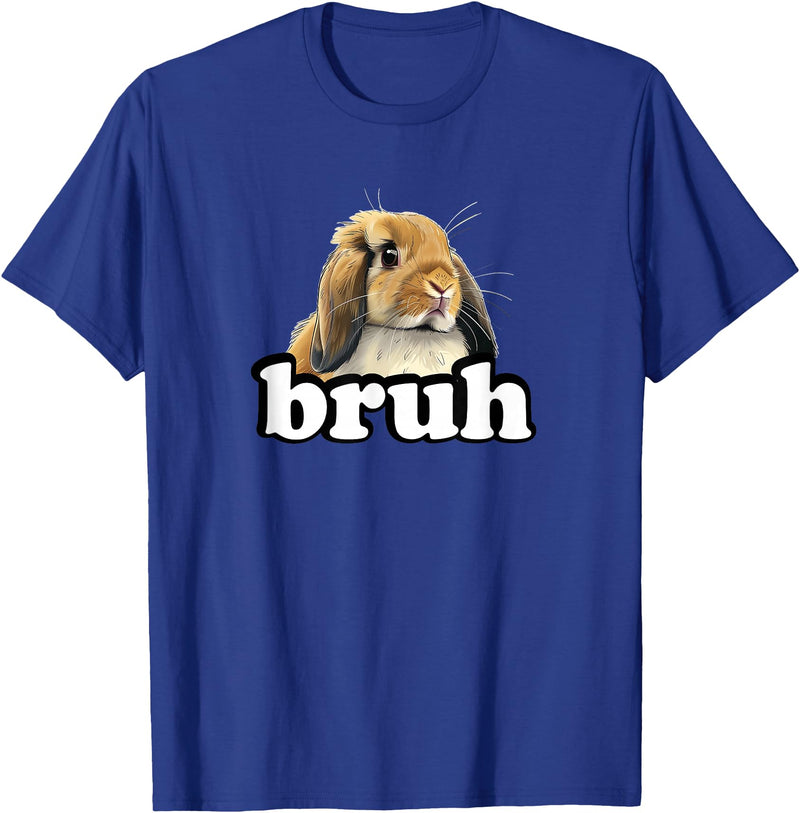 Kids Boys Girls Bruh Mini Holland Lop Bunny Rabbit Lover Hoodie in Royal Blue