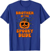 One Spooky Dude 1st Birthday Outfit For Family Brother of The Spooky Dude Halloween Pumpkin Birthday Family T-Shirt - Royal
