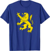 Superdesigns Gold Lion Rampant T-Shirt - Royal Blue