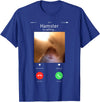 dank Meme Hamster Staring Front Camera Hamster Calling T-Shirt - Royal Blue