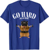 Hamster Deadlift Training Funny Cute Rat Weightlifting Meme T-Shirt - Royal Blue