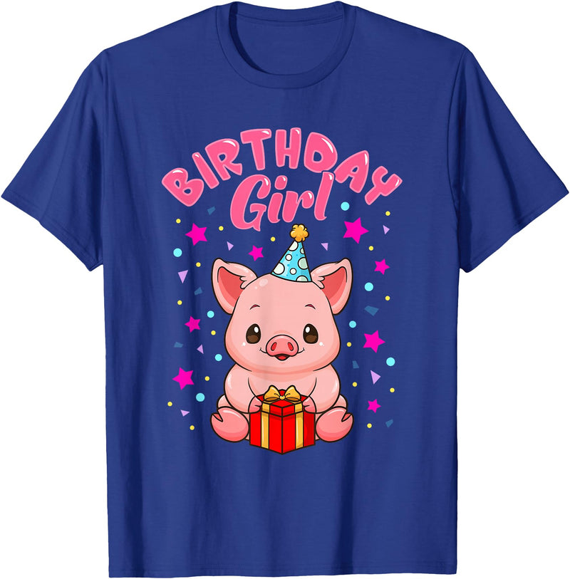 CC Piggy Stuff Pig Birthday Girl Piggy Party Gift Women T-Shirt - Royal Blue