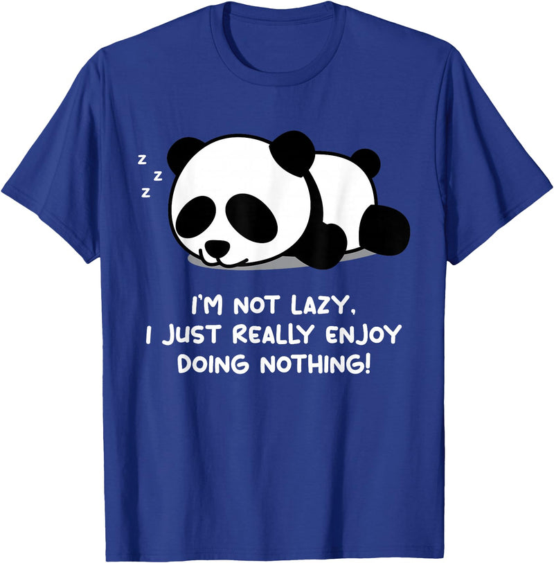 Sleeping Panda Design Panda Bear Lover Design for Lazy Person | Sleeping Panda T-Shirt - Royal Blue
