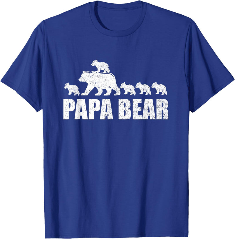 Papa Bear 5 Kids TShirt Papa Bear 5 Cubs Shirt Papa Bear 5 Cubs Shirt Daddy Bear 5 Kids TShirt Papa 5 Kids T-Shirt - Royal Blue