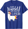 Llamacorn Clothing Always be a Llamacorn T Shirt | Fantasy Magic Llama Unicorn T-Shirt - Royal Blue