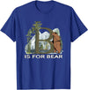 Forest Animals Designs Brown Bear Animal Watercolor Nature Lover Alphabet Letter B T-Shirt - Royal Blue