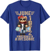 June Cute Teddy Bear birthday gifts for women 54 Year Old June 1972 Teddy Bear 54th Birthday Women T-Shirt - Royal Blue