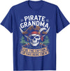 Pirate Grandma Halloween Costume Pirate Grandma Caribbean Captain Grandmother Pirate T-Shirt - Royal Blue