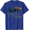 Bear Lover Gift Co. Trees Reflection Wildlife Nature Animal Bear Outdoor Forest T-Shirt - Royal Blue